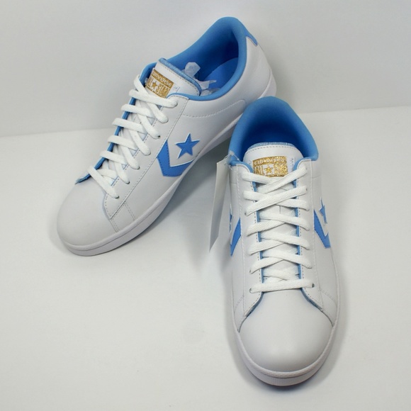 Converse Shoes | One Star Pro Leather White Bright Blue | Poshmark